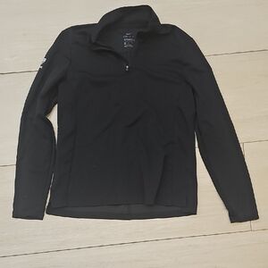 Black Long Sleeve Quarter-Zip Top